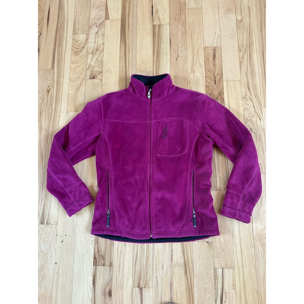 Mountain Hardwear Purple Fleece Softshell Full Zip Jacket Womens Large
